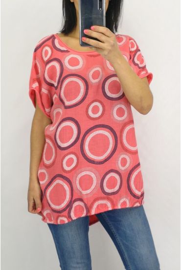 T-SHIRT ROPA DE IMPRESIONES 0701 CORAL