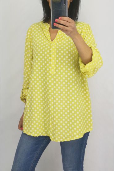 BLOUSE EEN ERWT-0704 GEEL