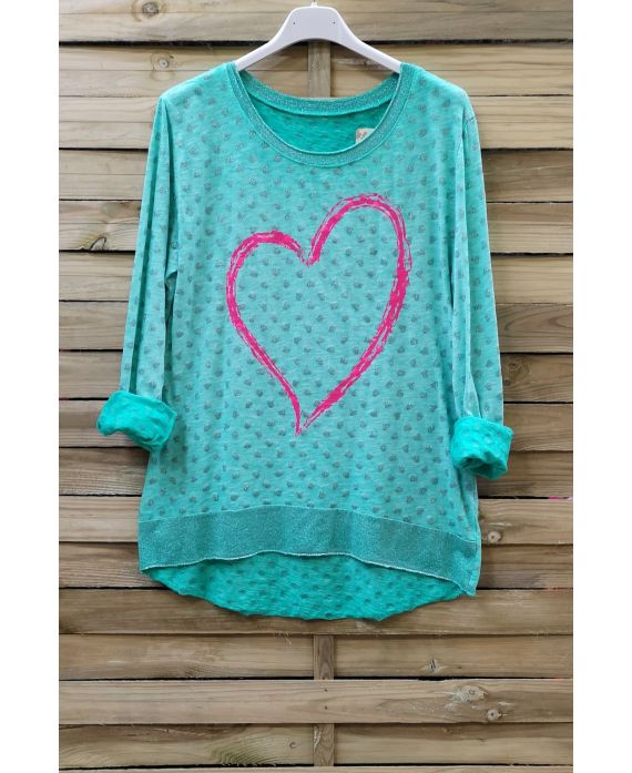 T-SHIRT CORAZÓN 6097 VERDE