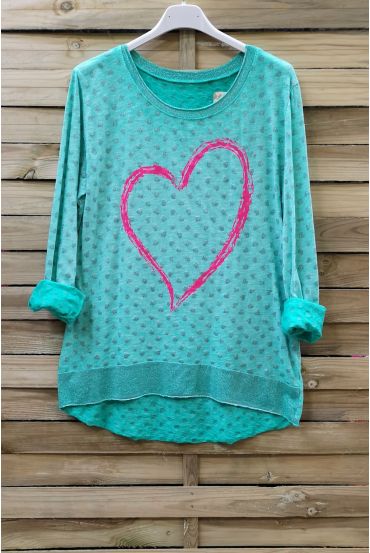 T-SHIRT CORAZÓN 6097 VERDE