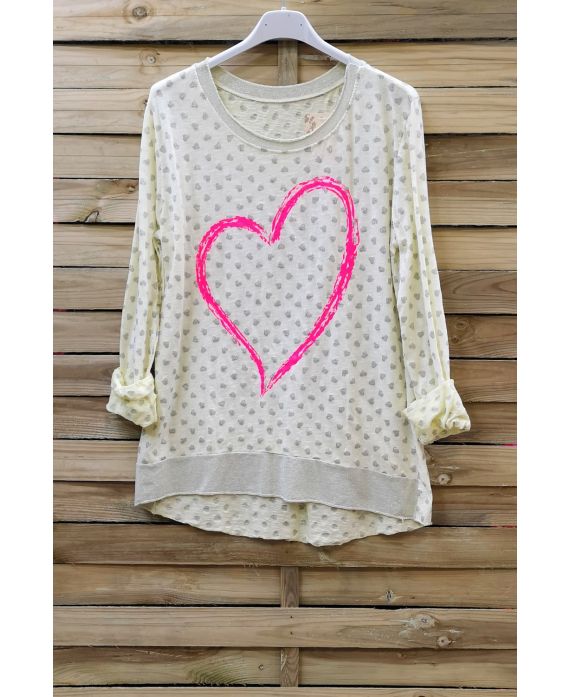 T-SHIRT CORAZÓN 6097 AMARILLO