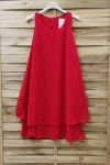 ROBE VOILAGE SUPERPOSEE 0732 ROUGE