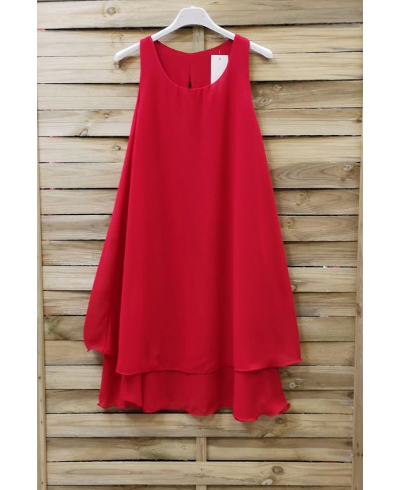 VESTIDO DE CAMUFLAJE SUPERPOSEE 0732 ROJO