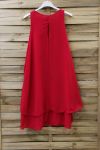 ROBE VOILAGE SUPERPOSEE 0732 ROUGE