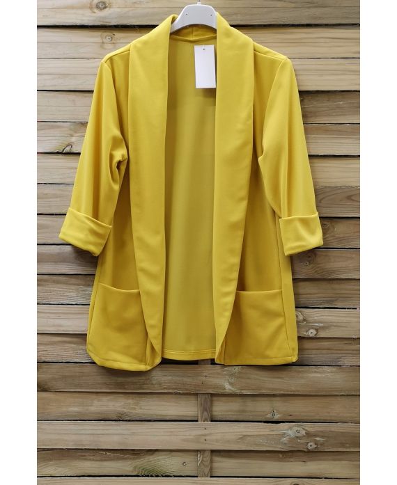 BLAZER 2 POCHES 0729 JAUNE