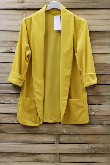 BLAZER 2 POCHES 0729 JAUNE