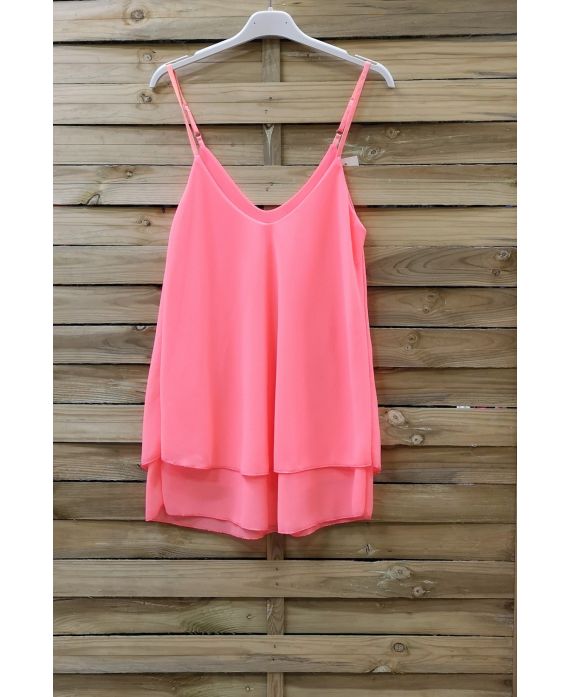 TOP HAS ADJUSTABLE STRAPS 0734 ORANGE FLUO