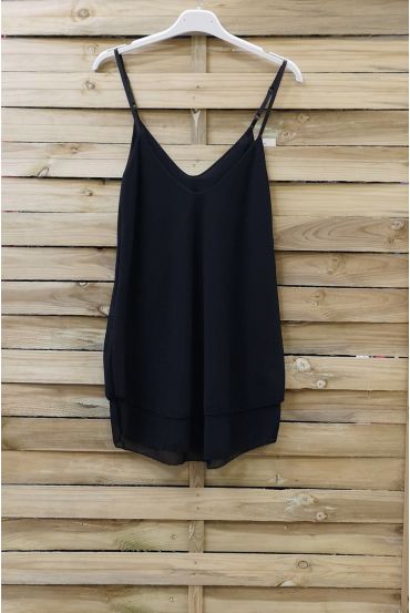 TOP HAS ADJUSTABLE STRAPS 0734 BLACK