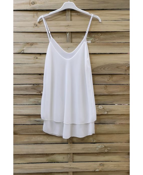 TOP HAS ADJUSTABLE STRAPS 0734 WHITE