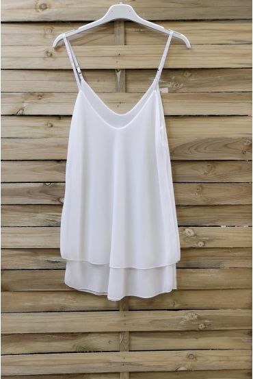 TOP HAS ADJUSTABLE STRAPS 0734 WHITE