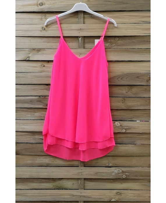 TOP A BRETELLES AJUSTABLES 0734 ROSE FLUO