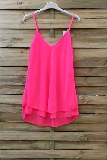 TOP HAS ADJUSTABLE STRAPS 0734 NEON PINK