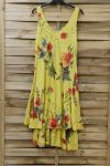 ROBE IMPRIMEE 0735 JAUNE