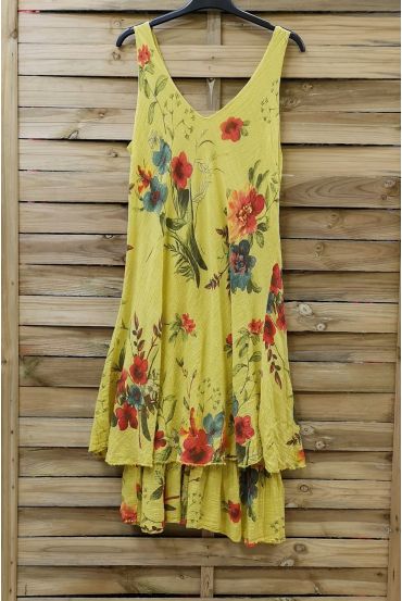 DRESS PRINTED 0735 YELLOW