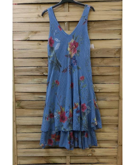 ROBE IMPRIMEE 0735 BLEU