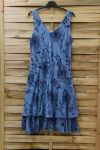 KLEID BEDRUCKTE 0738 BLAU