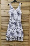 DRESS PRINTED 0738 WHITE