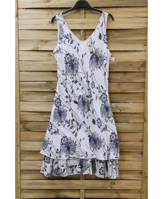 DRESS PRINTED 0738 WHITE