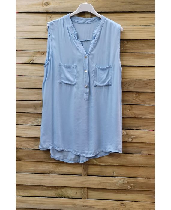 BLOUSE 0750 AZURE BLUE