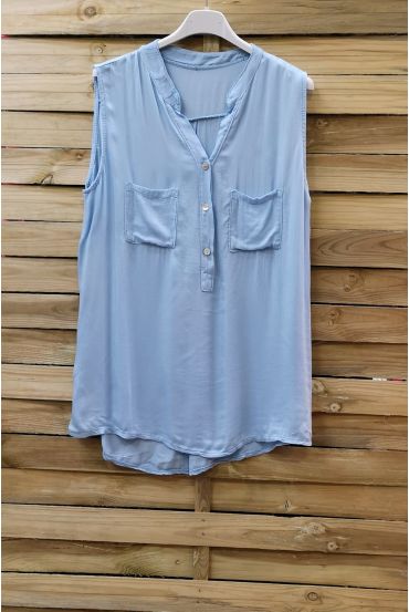 BLOUSE 0750 AZURE BLUE