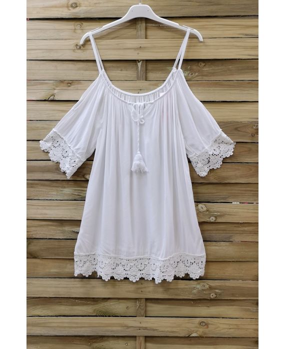 LACE TOP 0741 WHITE