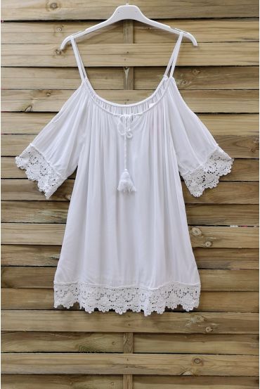 LACE TOP 0741 WHITE