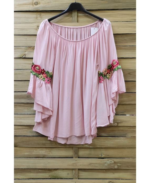 TUNIC SLEEVES LACE 0742 PINK