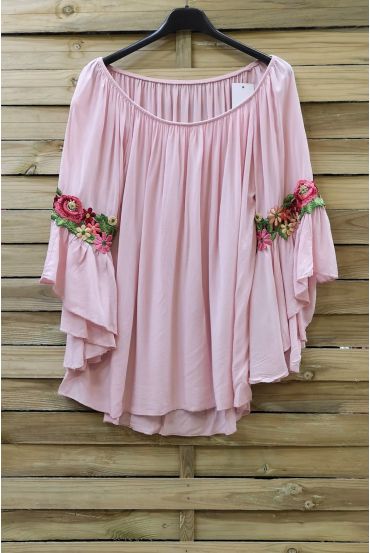 TUNIC SLEEVES LACE 0742 PINK