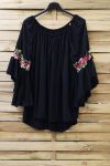 TUNIC SLEEVES LACE 0742 BLACK