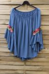 TUNIC SLEEVES LACE 0742 BLUE