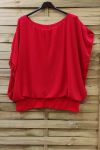 GRANDE TAILLE TOP VOILAGE 0576 ROUGE