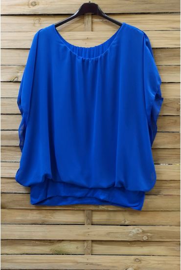 GRANDE TAILLE TOP VOILAGE 0576 BLEU ROYAL