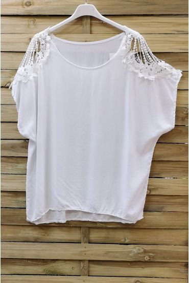 TOP SHOULDERS LACE 0756 WHITE