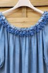 TOP HALS FANCY ELASTIQUEE 0757 BLAUW