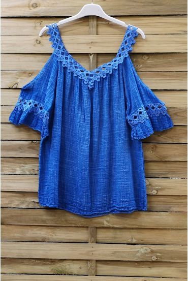 TUNIC SHOULDERS DENUDEES 0759 ROYAL BLUE