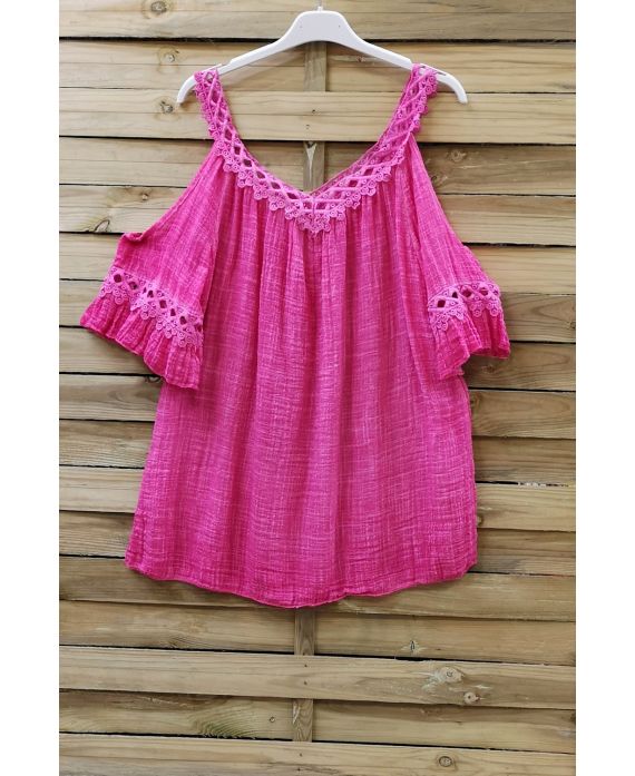 TUNIC SHOULDERS DENUDEES 0759 FUSHIA