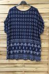 LARGE SIZE TOP PRINT LACE 0782 NAVY BLUE