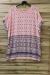 LARGE SIZE TOP PRINT LACE 0782 PINK