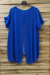 LARGE SIZE TUNIC CLOAKING RAYEE 0786 ROYAL BLUE