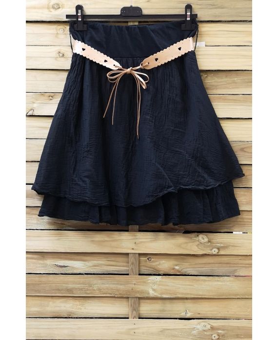 SILK SKIRT 0780 BLACK