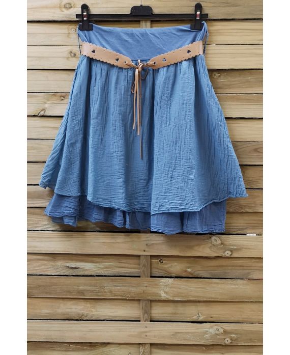 ZIJDEN ROK 0780 BLAUW