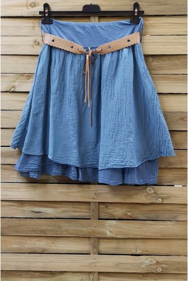 SILK SKIRT 0780 BLUE