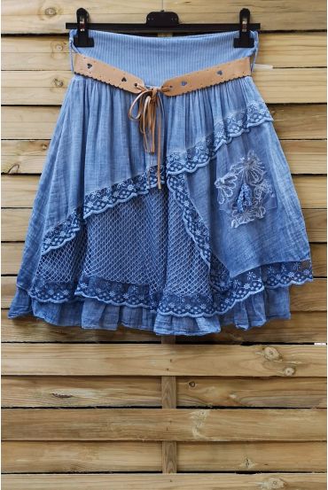 GONNA IN COTONE BLU 0779