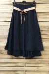 SILK SKIRT 0777 BLACK