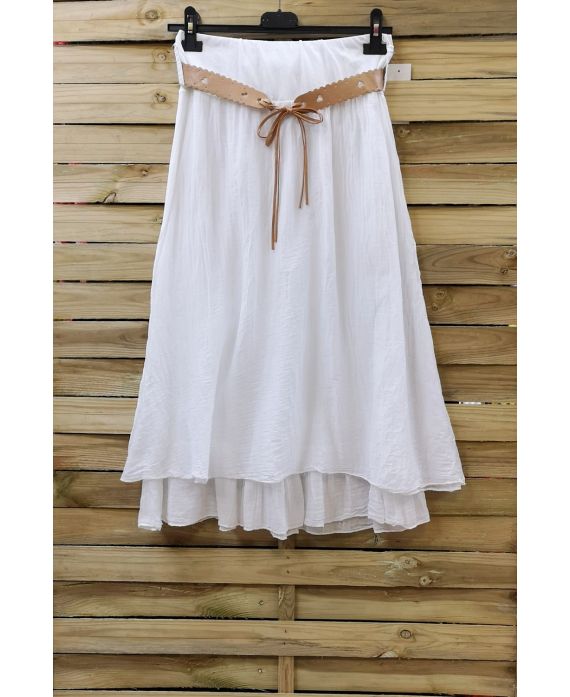 SILK SKIRT 0777 WHITE