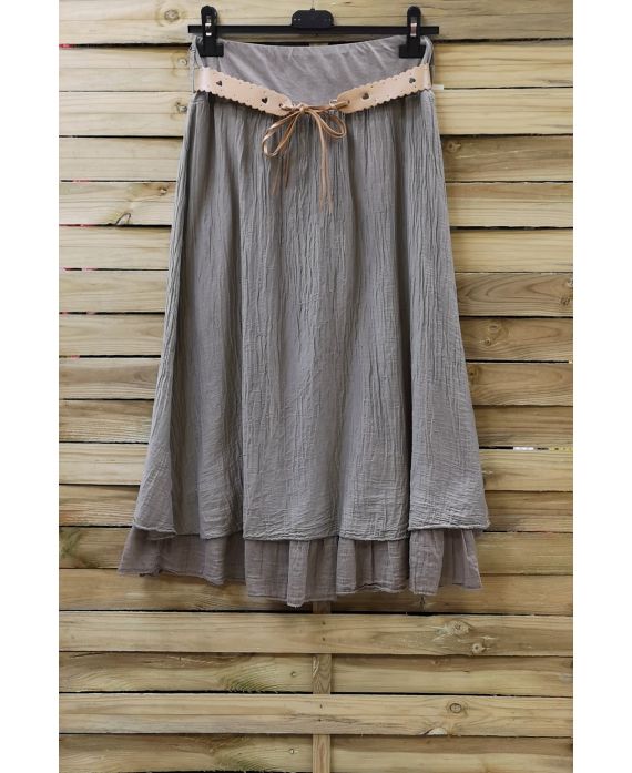 SILK SKIRT 0777 TAUPE