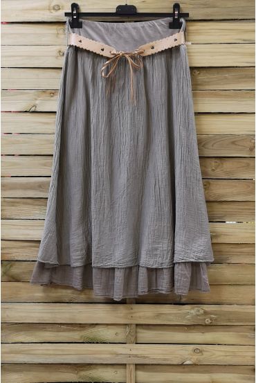 SILK SKIRT 0777 TAUPE