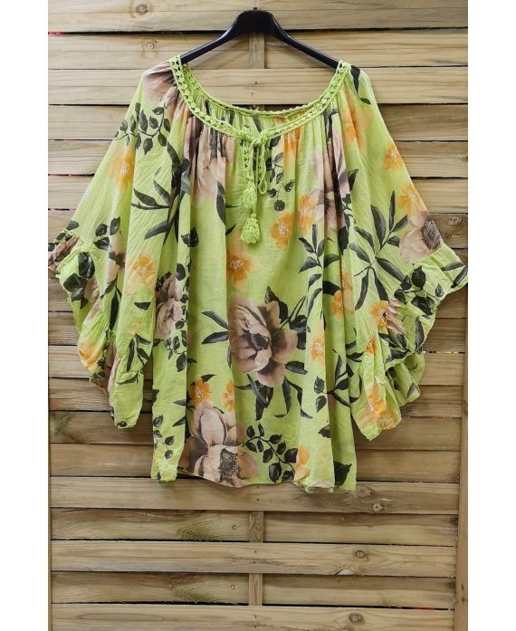 TUNIC OVERSIZE PRINTED 0776 GREEN ANISE