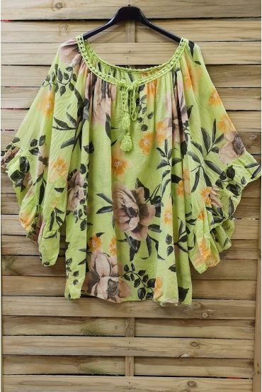 TUNIC OVERSIZE PRINTED 0776 GREEN ANISE