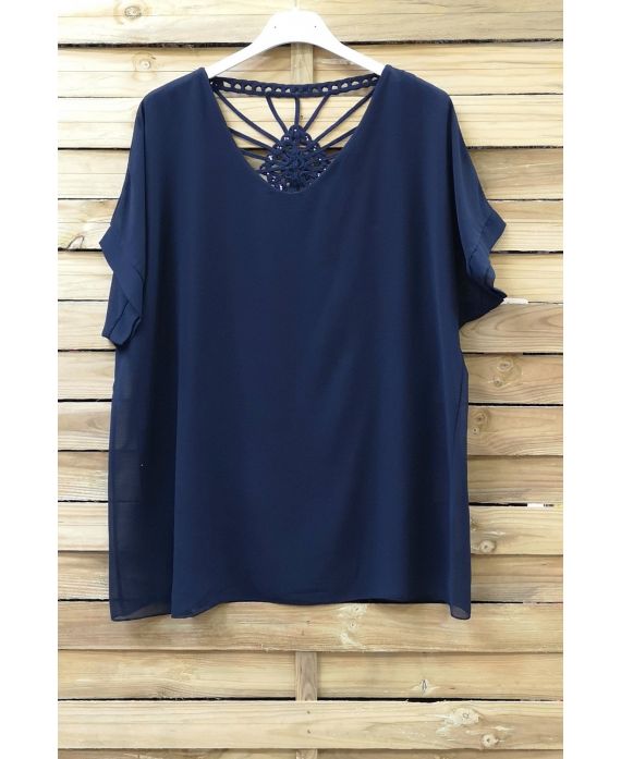 TOP TERUG FANTASIE 0766 NAVY BLAUW